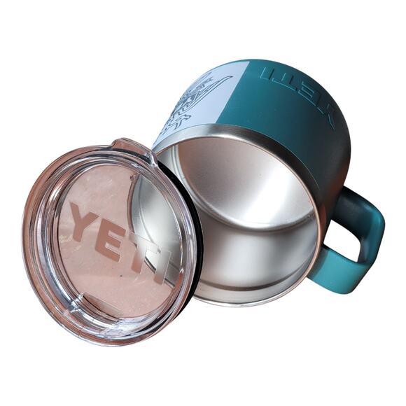 Yeti Rambler Stackable Camp Mug with Lid 14 oz Insulated‎ Stainless Steel Blue - Picture 2 of 4